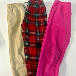 3/12 $ George Kids Beige, Plaid, and Pink Joggers Set